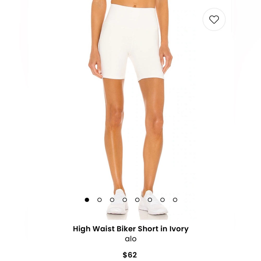 Alo High Waist Biker Short in White Sz XS